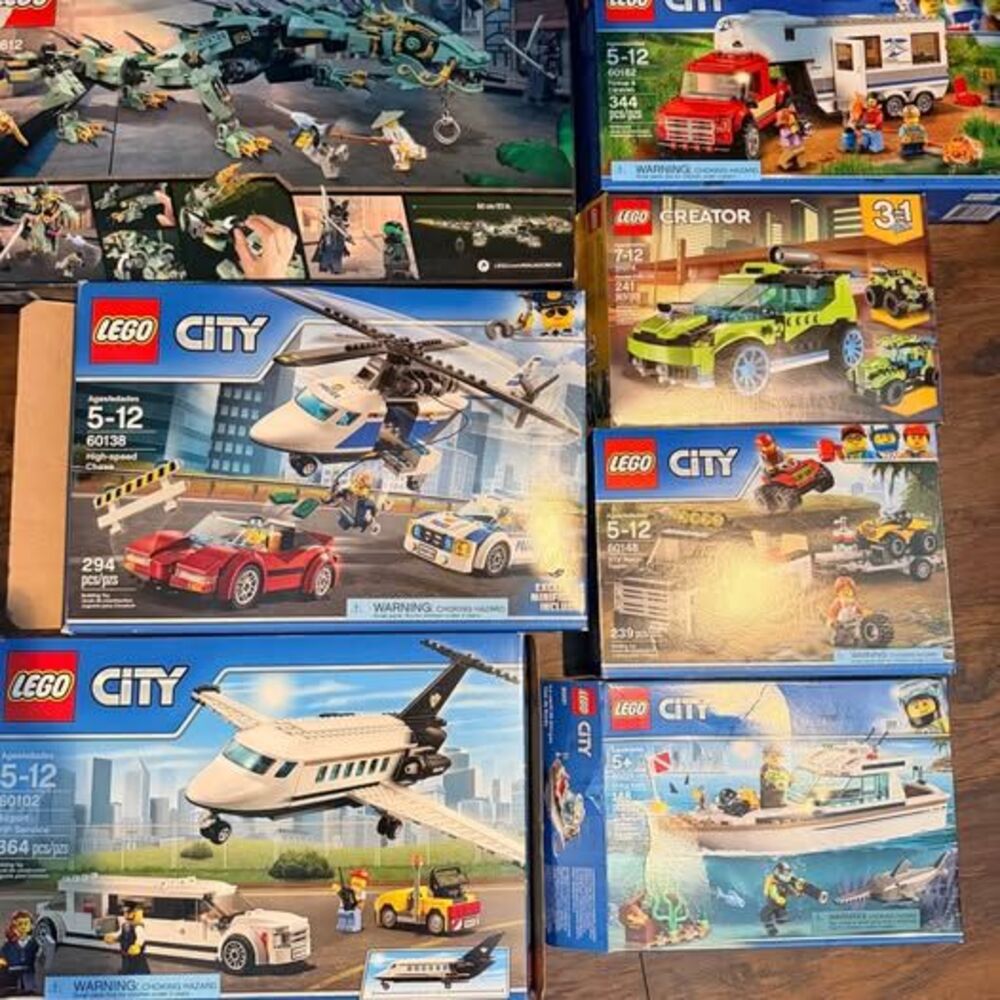 LEGO City, Ninjago, and Creator Sets Collection lot of 7